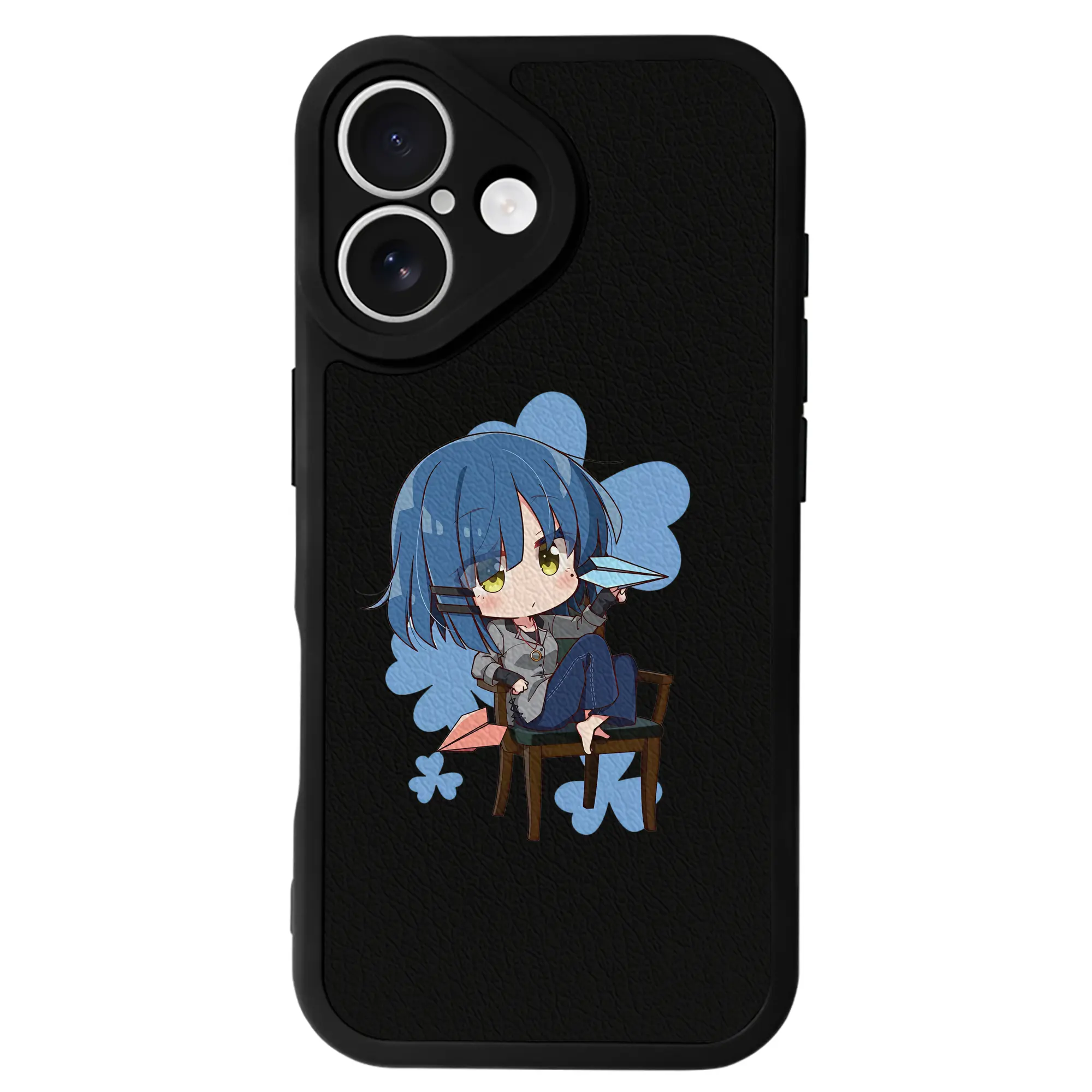 ぼっちざろっく！ グッズ,山田リョウ - IPhone 16シリーズ対応 ・ シリコンスマホケース ・ レザー調 ・ 高精度フィット ・ 耐衝撃 ・ ワイヤレス充電対応 ・ 精密カット